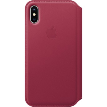 Чехол для смартфона Apple iPhone X Folio Кожаный Лесная ягода - Metoo (1)