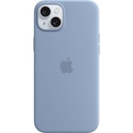 iPhone 15 Plus Silicone Case with MagSafe - Winter Blue,Model A3124