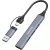 CANYON hub DS-02 4in1 USB-A/C Grey в Metoo.kz - Metoo (2)