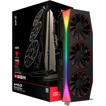 XFX Mercury AMD Radeon RX 9070XT OC Magnetic Air Edition with RGB 16GB GDDR6 HDMI 3xDP, AMD RDNA 4 - Metoo (1)