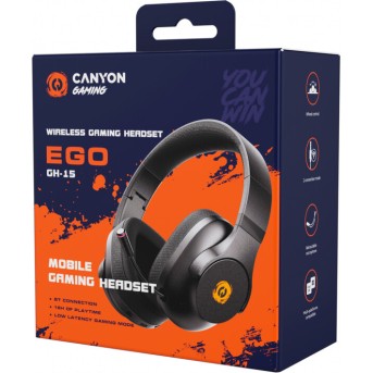 CANYON headset EGO GH-15 2in1 BT Black в Metoo.kz - Metoo (8)