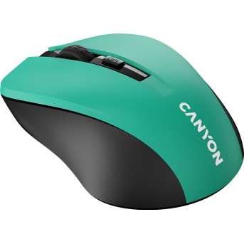 CNE-CMSW1GR CANYON мышь, цвет - зеленый, беспроводная 2.4 Гц, DPI 800/<wbr>1000/<wbr>1200 DPI, 3 кнопки и колесо прокрутки, прорезиненное покрытие - Metoo (2)