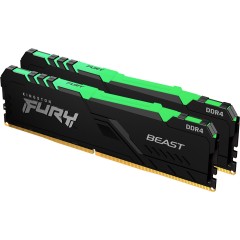 Kingston 16GB 3600MT/<wbr>s DDR4 CL17 DIMM (Kit of 2) FURY Beast RGB