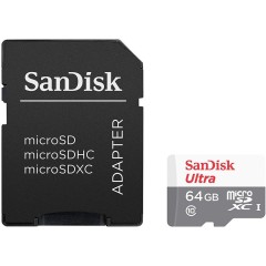 SanDisk Ultra Light microSDHC + SD Adapter 64GB 100MB/<wbr>s Class 10