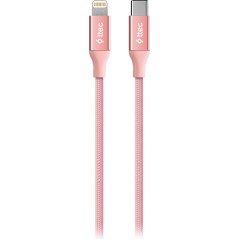 ttec AlumiCable Type-c - Lightning Fast Charging Cable 150cm , Rose Gold