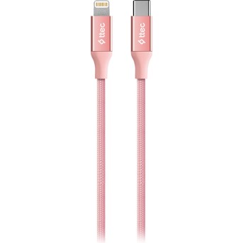 ttec AlumiCable Type-c - Lightning Fast Charging Cable 150cm , Rose Gold - Metoo (1)