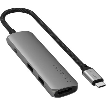 SATECHI 4-in-1 USB-C Slim Multiport Adapter 4K (Space Grey) - Metoo (2)