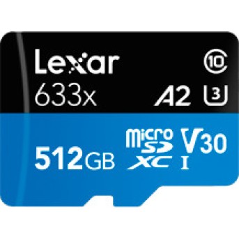 LEXAR 512GB High-Performance 633x microSDXC UHS-I, up to 100MB/<wbr>s read 70MB/<wbr>s write C10 A2 V30 U3, Global - Metoo (1)