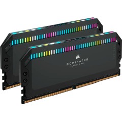 Corsair DDR5, 6000MT/<wbr>s 64GB 2x32GB DIMM, Unbuffered, 40-40-40-77, Std PMIC, XMP 3.0, DOMINATOR PLATINUM RGB DDR5 Black Heatspreader, RGB LED, 1.35V, EAN:0840006601203