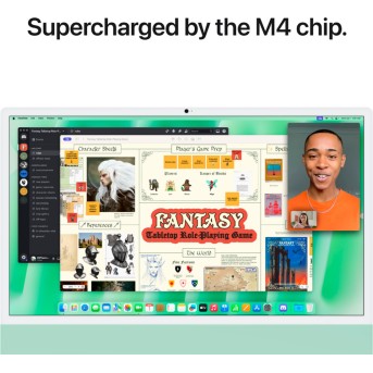 24-inch iMac with Retina 4.5K display: Apple M4 chip with 8‑core CPU and 8‑core GPU, 16GB, 256GB SSD - Green,Model A3247 - Metoo (9)