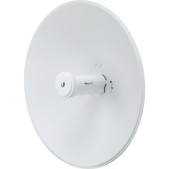 Ubiquiti airMAX PowerBeam 5AC, High-performance 5 GHz Point-to-Point (PtP) bridge with integrated dish reflector, 5 GHz, 15+ km link range, 450+ Mbps throughput, Dedicated spectral analysis radio, Dedicated WiFi management radio, 1 x GbE RJ45 port