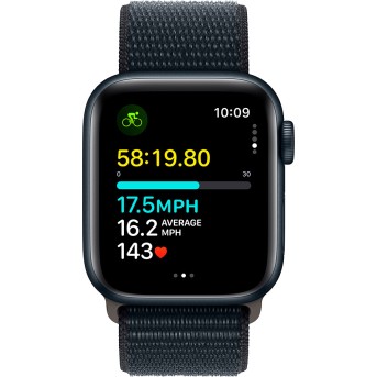 Apple Watch SE GPS 40mm Midnight Aluminium Case with Midnight Sport Loop,Model A2722 - Metoo (6)