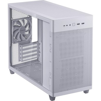 ASUS Prime AP201 Tempered Glass MicroATX Case White - stylish 33-liter MicroATX case with tool-free side panels, with support for 360 mm coolers, graphics cards up to 338 mm long, and standard ATX PSUs - Metoo (4)