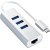 SATECHI Type-C 2-in-1 USB 3.0 Aluminum 3 Port Hub and Ethernet Port Silver - Metoo (1)