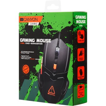 Optical Gaming Mouse with 6 programmable buttons, Pixart optical sensor, 4 levels of DPI and up to 3200, 3 million times key life, 1.65m PVC USB cable,rubber coating surface and colorful RGB lights, size:125*75*38mm, 140g - Metoo (5)