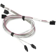 Кабель Supermicro CBL-SAST-0556 Internal Mini SAS HD to 4 SATA, 90/90/75/75cm w/75cm SB, S/S