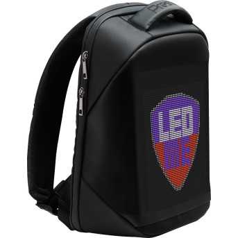 LEDme backpack, animated backpack with LED display, Polyester+TPU material, Dimensions 42*31.5*15cm, LED display 64*64 pixels, black - Metoo (3)