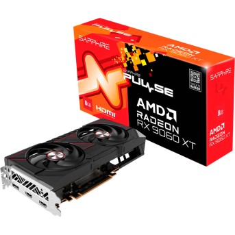 SAPPHIRE PULSE AMD Radeon RX 9060 XT OC 8GB GDDR6 8-bit DP 2x HDMI в Metoo.kz - Metoo (1)