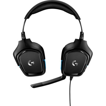 LOGITECH G432 Wired Gaming Headset 7.1 - LEATHERETTE - BLACK/<wbr>BLUE - USB - Metoo (3)
