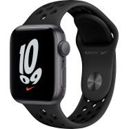 Apple Watch Nike SE GPS, 40mm Space Grey Aluminium Case with Anthracite/Black Nike Sport Band - Regular, Model A2351