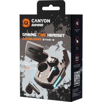 CANYON headset Doublebee GTWS-2 Gaming Black в Metoo.kz - Metoo (6)