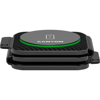 CANYON WS-305, Foldable 3in1 Wireless charger with case, touch button for Running water light, Input 9V/<wbr>2A, 12V/<wbr>1.5AOutput 15W/<wbr>10W/<wbr>7.5W/<wbr>5W, Type c to USB-A cable length 1.2m, with charger QC 18W EU plug, Fold size: 97.8*72.4*25.2mm. Unfold size: 272 - Metoo (3)