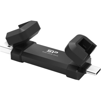 Silicon Power 250GB DS72 Dual USB-C/USB 3.2 Gen 2, Portable External SSD, Steam Deck and iPhone 15 Pro, R/W: up to 1050MB/s; 850MB/s, Black в Metoo.kz - Metoo (2)