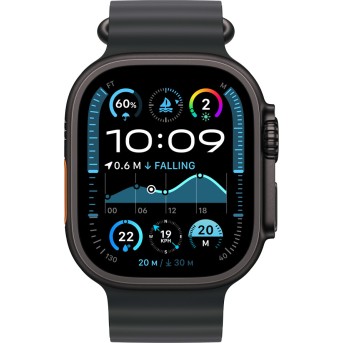 Apple Watch Ultra 2 2024 GPS + Cellular 49mm Black Titanium Case with Black Ocean Band,Model A2986 - Metoo (2)