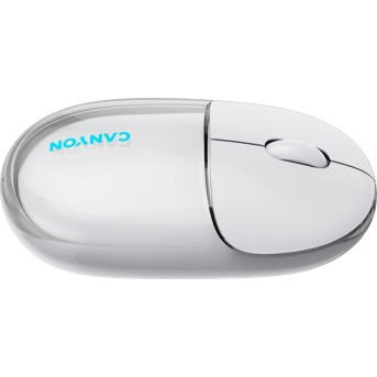 CANYON mouse OnClick 24 BT/ Wireless Transparent/White в Metoo.kz - Metoo (7)