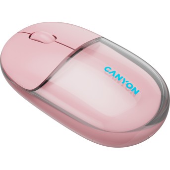 CANYON mouse OnClick 24 BT/ Wireless Transparent/Pink в Metoo.kz - Metoo (3)