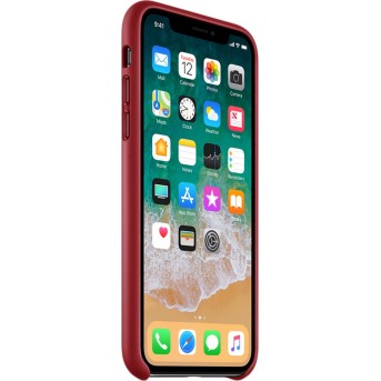 Чехол для смартфона Apple iPhone X Кожаный Красный - Metoo (2)