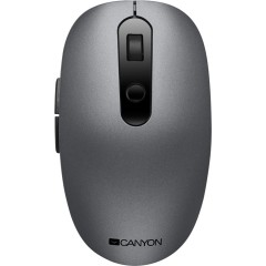 Canyon 2 in 1 Wireless optical mouse with 6 buttons, DPI 800/<wbr>1000/<wbr>1200/<wbr>1500, 2 mode(BT/ 2.4GHz), Battery AA*1pcs, Grey, 65.4*112.25*32.3mm, 0.092kg