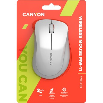 CANYON mouse MW-11 Wireless White Grey - Metoo (4)