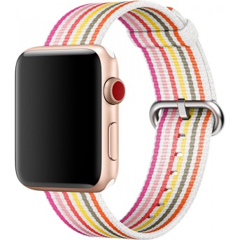 Ремешок для Apple Watch 42mm Pink Stripe Woven Nylon - Metoo (1)