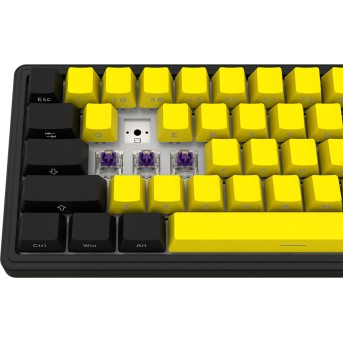 LORGAR KBP70MW, Wireless 65% Mechanical Gaming Keyboard Pro, Black/yellow, EN/RU layout в Metoo.kz - Metoo (8)