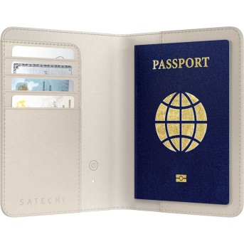 SATECHI Vegan-Leather FindAll Passport Cover (Sand) в Metoo.kz - Metoo (6)