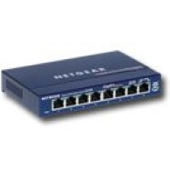 Netgear ProSafe Gigabit Ethernet Switch, 8 x 10/100/1000 RJ45 ports, Desktop