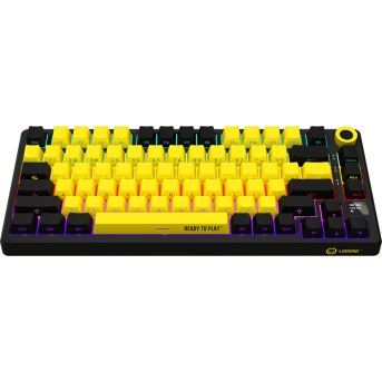 LORGAR KBP7075W, Wireless 75% Mechanical Gaming Keyboard Pro, Black/yellow, EN/RU layout в Metoo.kz - Metoo (3)