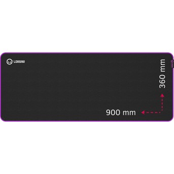 Lorgar Main 319, Gaming mouse pad, High-speed surface, Purple anti-slip rubber base, size: 900mm x 360mm x 3mm, weight 0.6kg - Metoo (1)