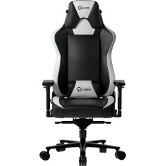 LORGAR Base 311, Gaming chair, PU eco-leather, 1.8 mm metal frame, multiblock mechanism, 4D armrests, 5 Star aluminium base, Class-4 gas lift, 75mm PU casters, Black + white