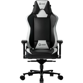 LORGAR Base 311, Gaming chair, PU eco-leather, 1.8 mm metal frame, multiblock mechanism, 4D armrests, 5 Star aluminium base, Class-4 gas lift, 75mm PU casters, Black + white - Metoo (1)