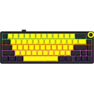 LORGAR KBP70MW, Wireless 65% Mechanical Gaming Keyboard Pro, Black/yellow, EN/RU layout..