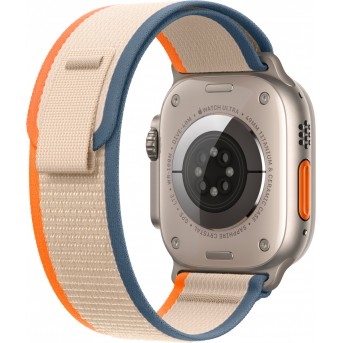 Apple Watch Ultra 2 GPS + Cellular, 49mm Titanium Case with Orange/<wbr>Beige Trail Loop - M/<wbr>L,Model A2986 - Metoo (10)