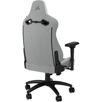 CORSAIR TC200 Leatherette Gaming Chair, Standard Fit - Light Grey/<wbr>White