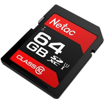 Netac P600 SDXC 64GB U1/C10 up to 80MB/s, retail pack в Metoo.kz - Metoo (1)