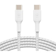 BELKIN USB-C to USB-C Cable Braided, 1M, White..