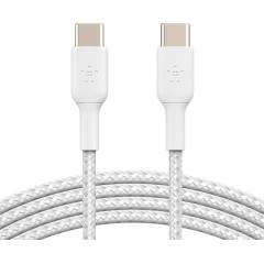 BELKIN USB-C to USB-C Cable Braided, 1M, White..