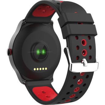 Smart watch, 1.3inches IPS full touch screen, Alloy+plastic body,IP68 waterproof, multi-sport mode with swimming mode, compatibility with iOS and android,Black-Red with extra black belt, Host: 262x43.6x12.5mm, Strap: 240x22mm, 60g - Metoo (4)
