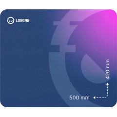 Lorgar Main 135, Gaming mouse pad, High-speed surface, Purple anti-slip rubber base, size: 500mm x 420mm x 3mm, weight 0.41kg