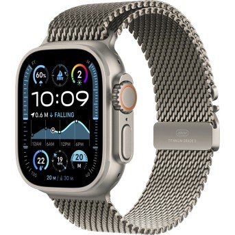 49mm Natural Titanium Milanese Loop - Medium - Metoo (2)